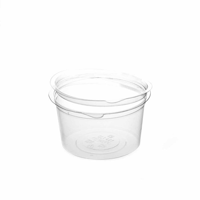 Clear Recycled Plastic Hinged Deli Pot 340ml Box x 480 -RPET