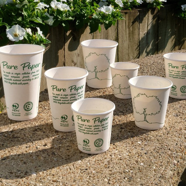 Pure Paper Cups. No plastic lining. No 'bio-degradable' plastic.