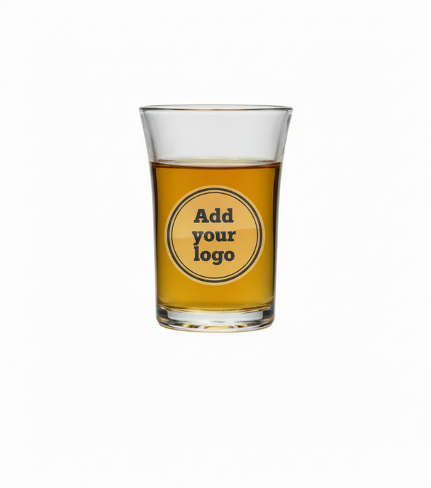 35ml Clear Reusable Plastic Shot Glass Box of 100 - Polystyrene UKCA Stamped to Rim