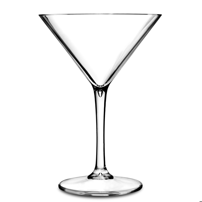 Reusable Plastic Martini Glass 200ml - Polycarbonate