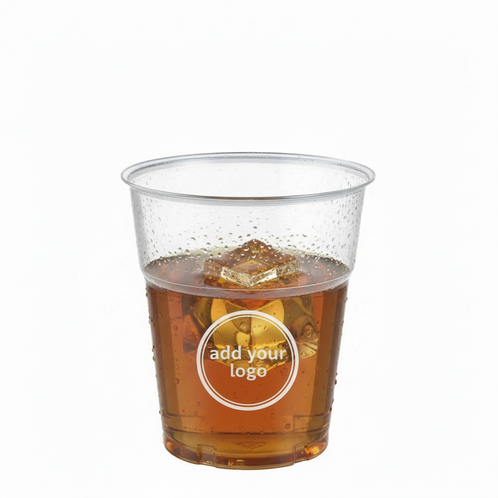 Clear Disposable Recyclable Plastic Tumbler Glass 195ml