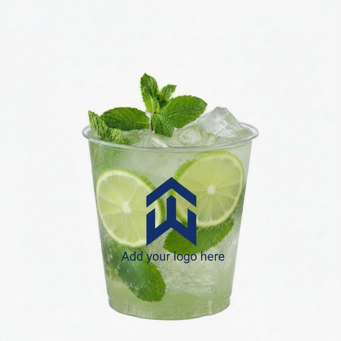 Clear Disposable Recyclable Plastic Straight Sided Tumbler Glass - CE Marked to Line at 250ml
