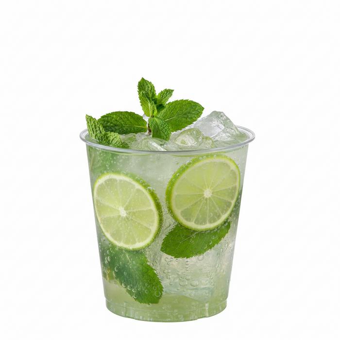 Clear Disposable Recyclable Plastic Straight Sided Tumbler Glass - CE Marked to Line at 250ml