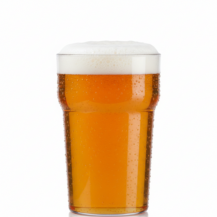 Clear Reusable Plastic Nonic Half Pint Glass 284ml - Polycarbonate UKCA Stamped to Rim