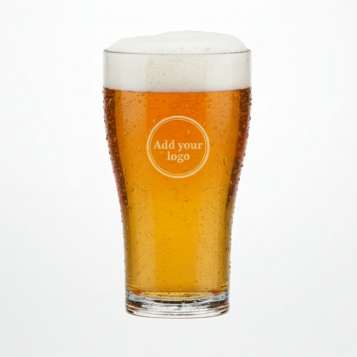 Clear Reusable Plastic Viking Half Pint Glass 284ml - Nucleated Polycarbonate UKCA Stamped to Rim