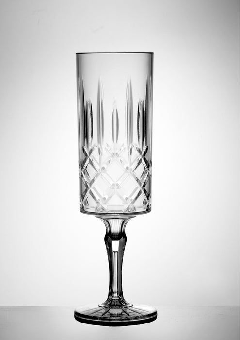 Clear Reusable Plastic Kristal Flute 200ml - Polycarbonate