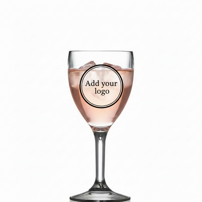 Clear Reusable Plastic Wine Glass 255ml - Polycarbonate UKCA Stamped