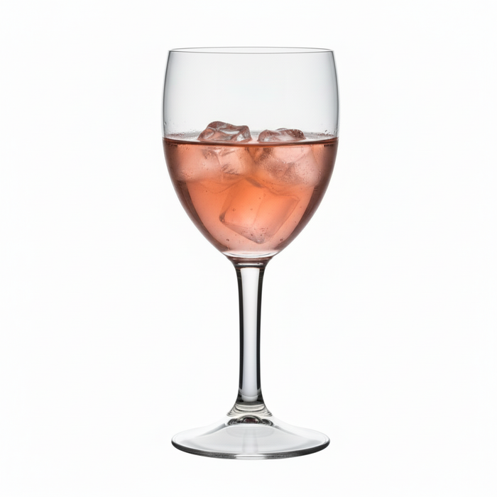 Clear Reusable Plastic Wine Glass 255ml  - Polycarbonate