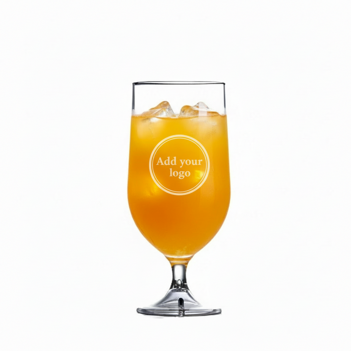 Clear Reusable Plastic Goblet Half Pint Glass 285ml  - Polycarbonate