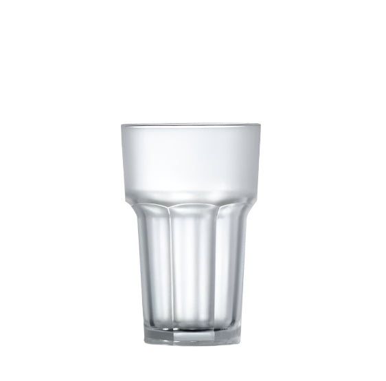 Frosted Reusable Remedy Plastic Half Pint Glass 284ml  - Polycarbonate