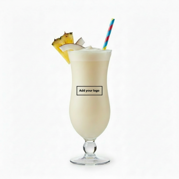 Clear Reusable Plastic Hurricane Cocktail Glass 385ml - Polycarbonate