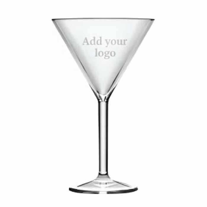 Clear Reusable Plastic Cocktail Glass 266ml - Polycarbonate