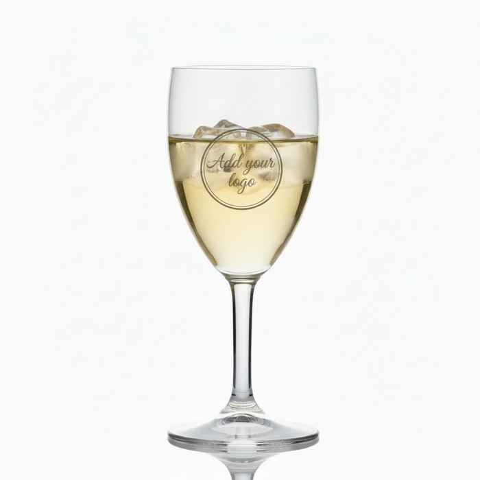 Clear Reusable Plastic Wine Glass 400ml - Polycarbonate
