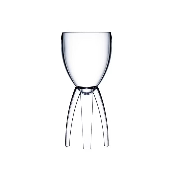 Clear Reusable Plastic Tristem Wine Glass 312ml - Polycarbonate - Box x 12