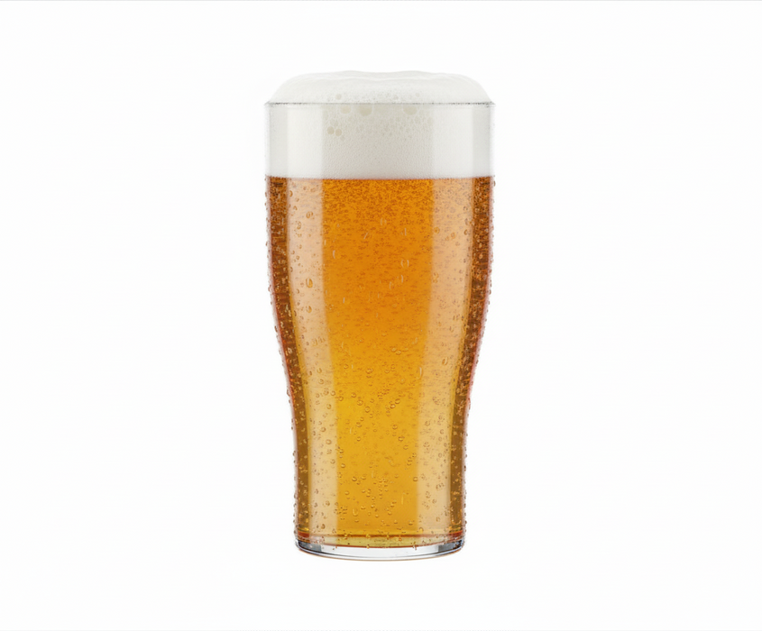 Clear Reusable Plastic Tulip Pint Glass 568ml - Crystal Polystyrene UKCA Stamped to Rim