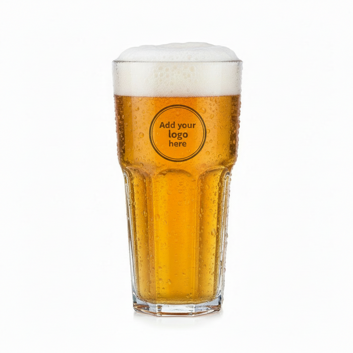 Clear Reusable Plastic Remedy Pint Glass 568ml - Polycarbonate UKCA Stamped to Rim