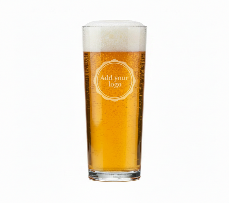 Clear Reusable Plastic Half Pint Glass 284ml  - Nucleated Polycarbonate UKCA Stamped to Rim