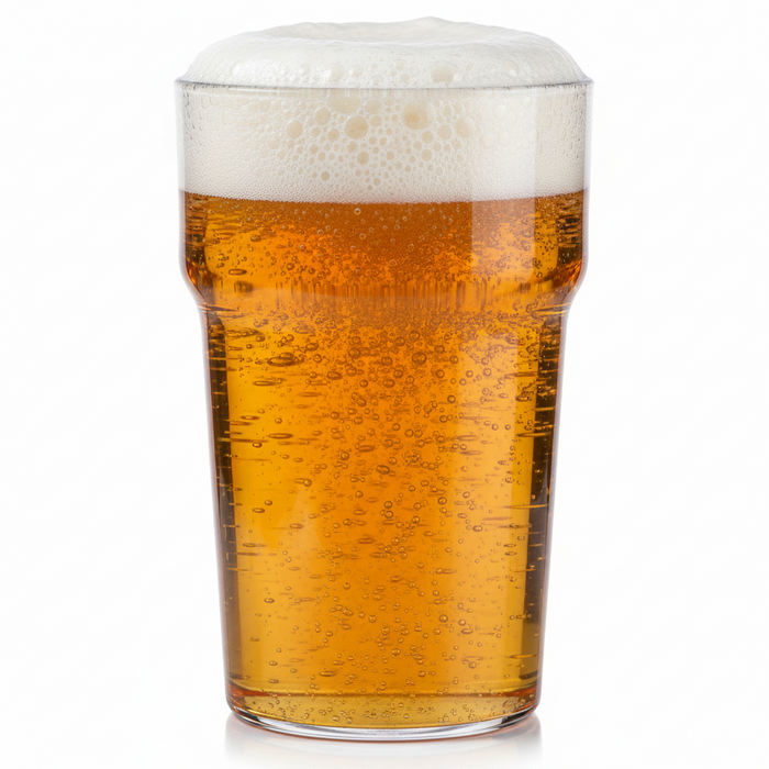 Clear Reusable Plastic Nonic Pint Glass 568ml - Polycarbonate UKCA Stamped