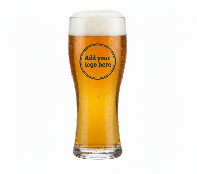 Clear Reusable Plastic Pilsner / Wheat Pint Glass 568ml- Polycarbonate UKCA Stamped to Rim