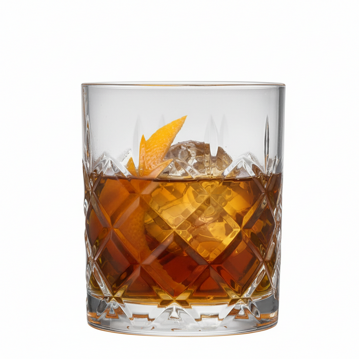 Reusable Plastic Kristal Rocks Tumbler Glass 340ml - Polycarbonate