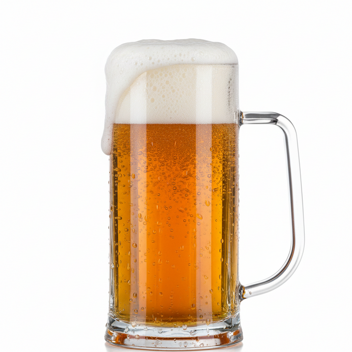 Clear Reusable Plastic Premium Bavarian 1 Pint Stein Tankard 568ml - Polycarbonate UKCA Stamped To Rim