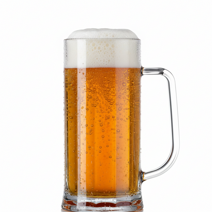 Clear Reusable Plastic Premium Bavarian 2 Pint Stein Tankard 1136ml - Polycarbonate UKCA Stamped to Line