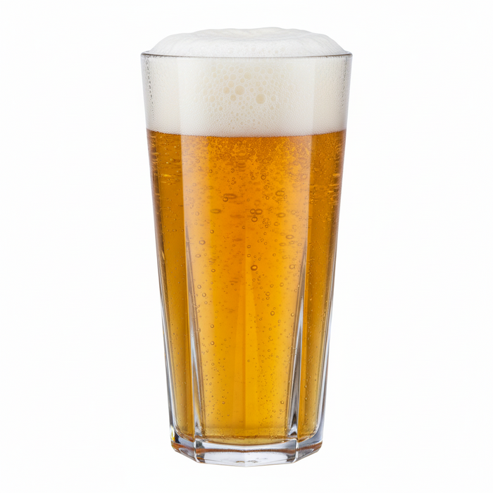 Clear Reusable Plastic Penthouse Pint Glass 568ml - Nucleated Polycarbonate UKCA Stamped to Rim