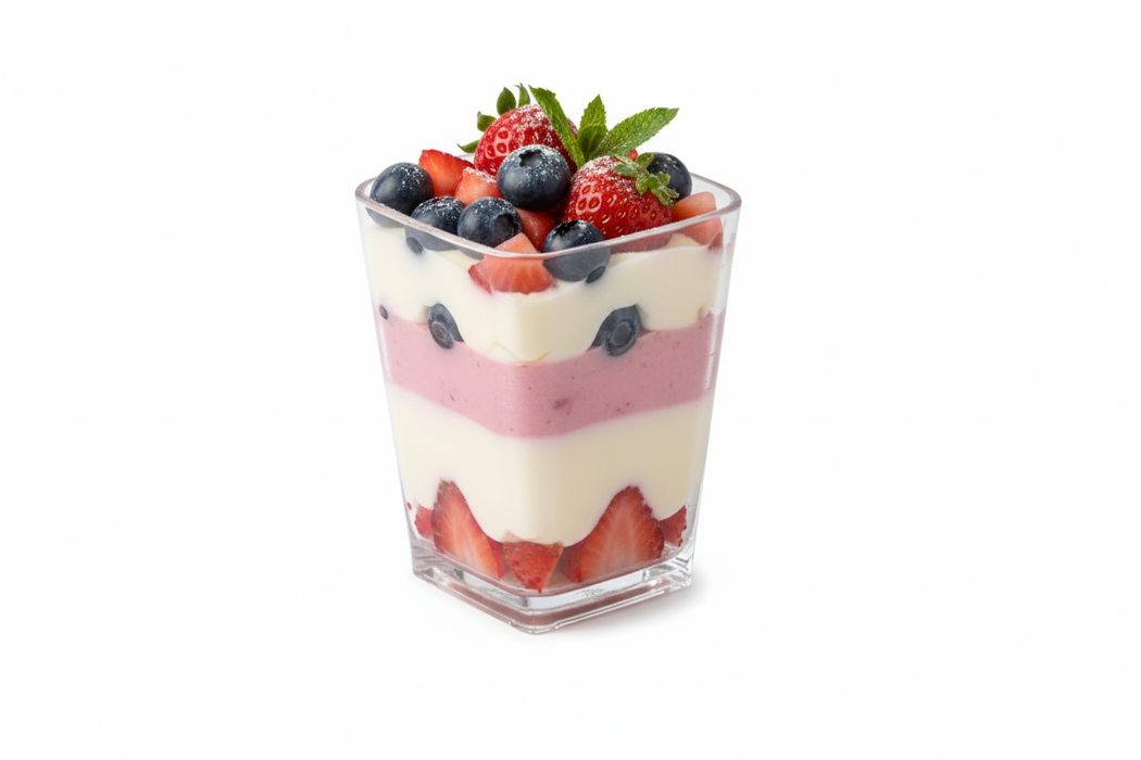 Clear Reusable Plastic Dessert Pot 150ml