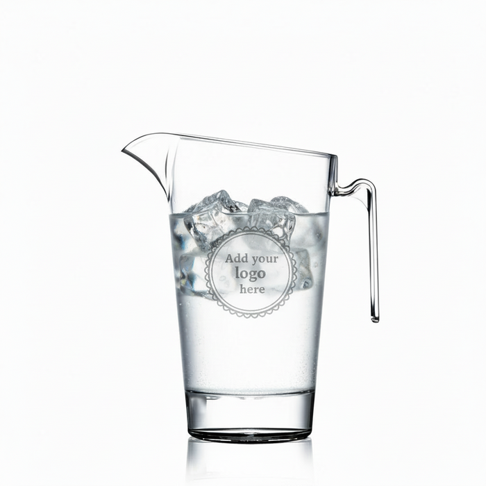 2 Pint Clear Reusable Plastic Jug 1136ml - Polycarbonate UKCA Stamped to Line