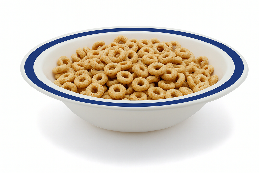 Reusable Plastic Round Bowl Solid Colour Rim 170mm