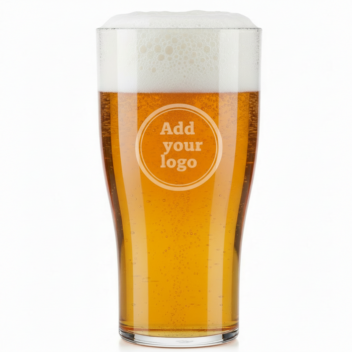 Clear Reusable Plastic Tulip Half Pint Glass 284ml - Nucleated Polycarbonate UKCA Stamped to Rim