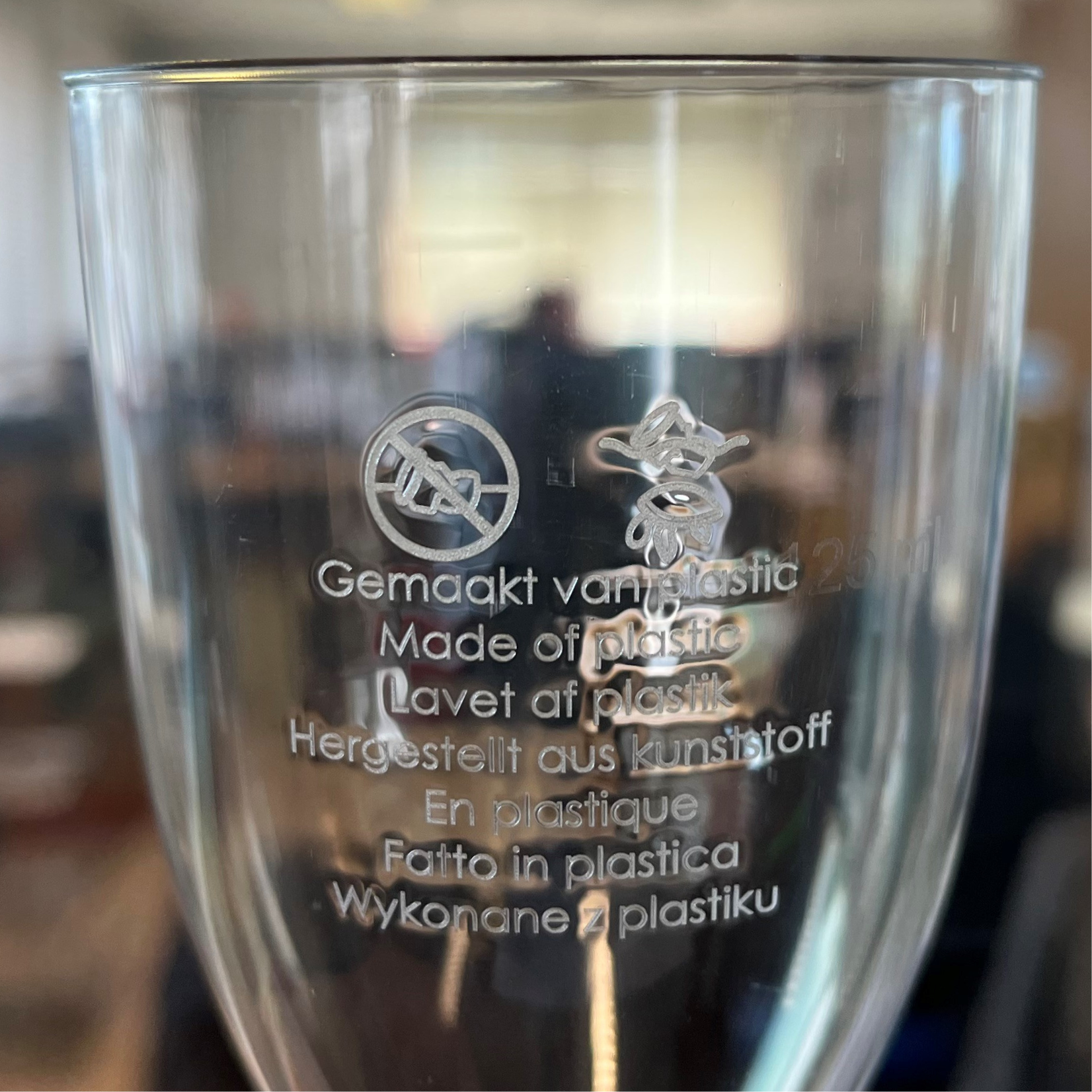 Clear Disposable Plastic Champagne Flute 160ml CE Marked at 100 & 12