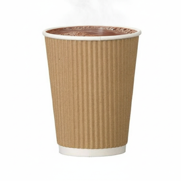 Kraft Recyclable Paper Ripple Cup 240ml