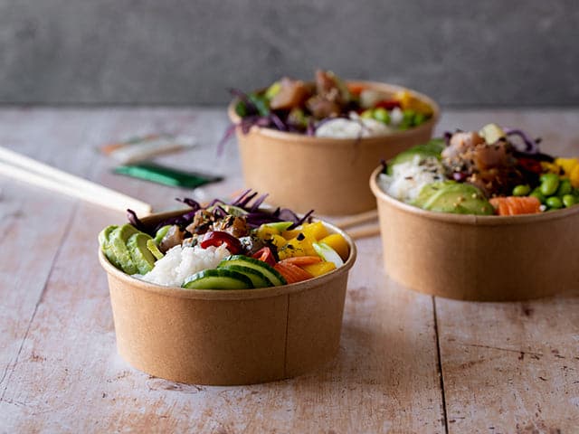 Kraft Paperboard Lined Food Container 750ml