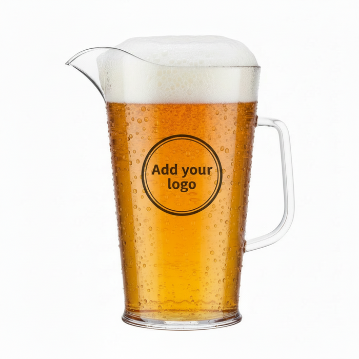 4 Pint Clear Reusable Plastic Jug 2272ml - Polycarbonate UKCA Stamped to Line