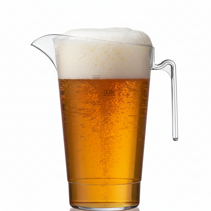 4 Pint Clear Reusable Plastic Jug 2272ml- Polycarbonate UKCA Stamped at 2/ 3 & 4 Pints