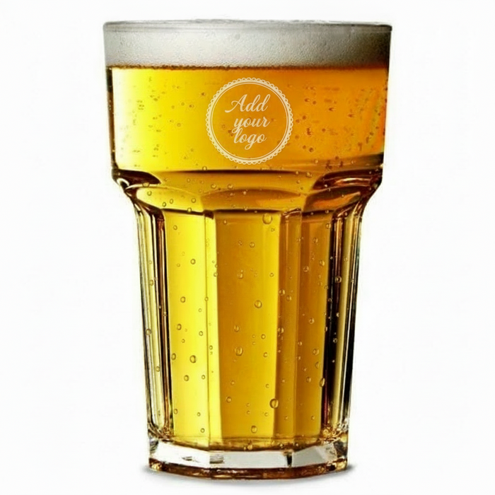 Clear Reusable Plastic Remedy Tumbler Glass 284ml - Nucleated Polycarbonate UKCA Stamped to Rim