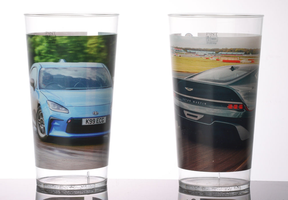 Full Colour Printed Reusable Plastic Stacking Festival Pint Cup 568ml - Polycarbonate UKCA Stamped to Rim
