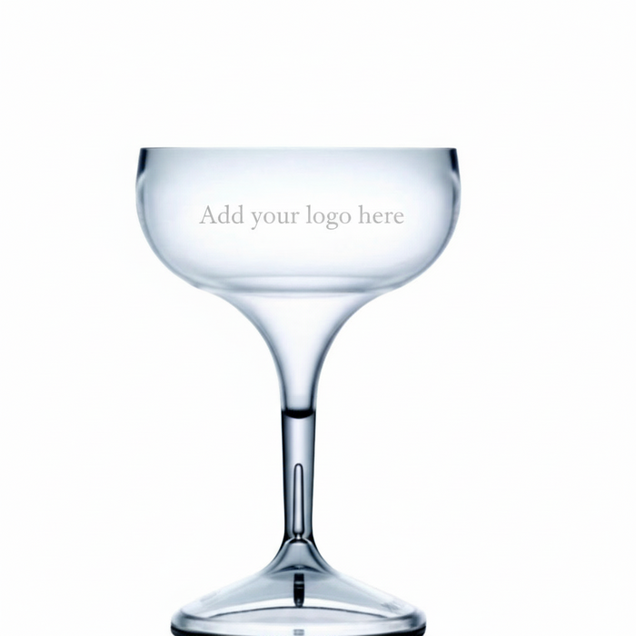 Clear Reusable Plastic Coupe Cocktail Glass 250ml - Polycarbonate