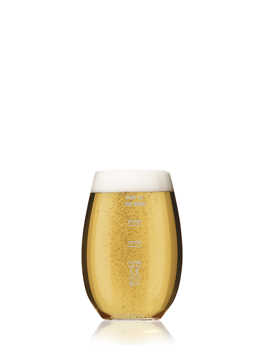 Taproom Pint Glass Unbreakable Plastic CE lined 1/3, 1/2, 2/3 & Pint-to-Brim - Tritan