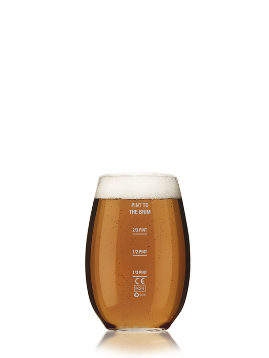 Taproom Pint Glass Unbreakable Plastic CE lined 1/3, 1/2, 2/3 & Pint-to-Brim - Tritan