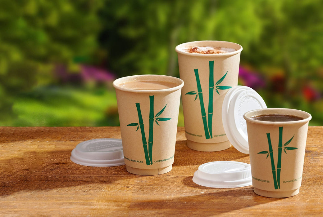 Compostable Bamboo Fibre Double Walled Cup 240ml
