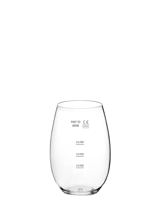 Taproom Pint Glass Unbreakable Plastic CE lined 1/3, 1/2, 2/3 & Pint-to-Brim - Tritan