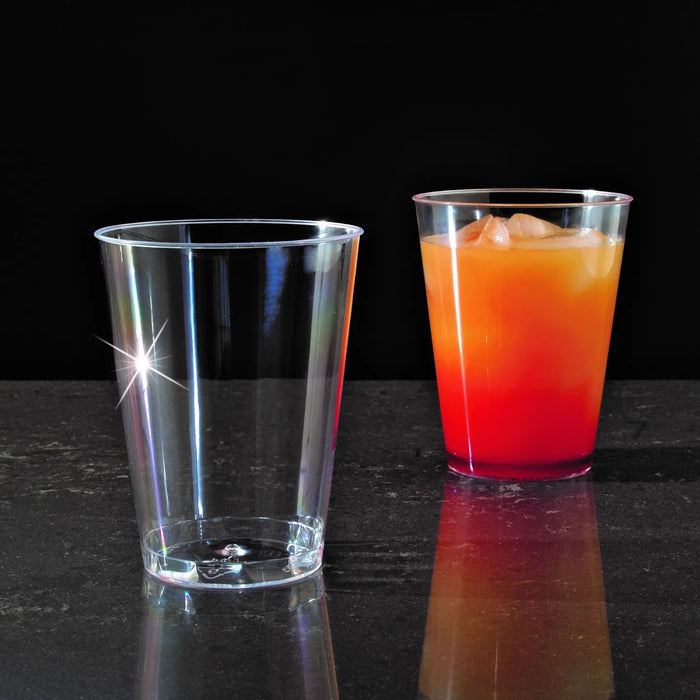 Clear Disposable Recyclable Plastic Tumbler 300ml -Crystal Polystyrene