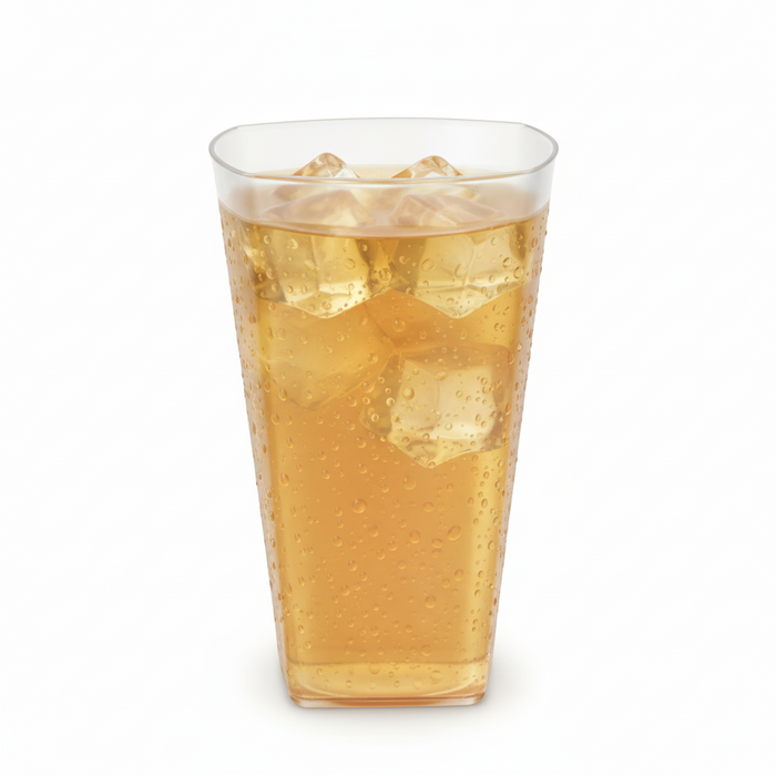 Frosted Disposable Recyclable Square Tumbler Glass 340ml
