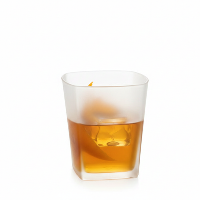 Frosted Disposable Recyclable Plastic Square Tumbler Glass 255ml