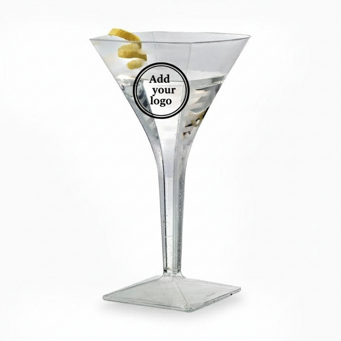 Clear Disposable Recyclable Square Cocktail Glass 260ml