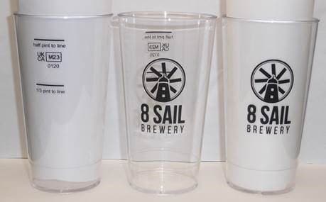 Printed Festival Unbreakable Plastic Pint Glass from 75p per Unit