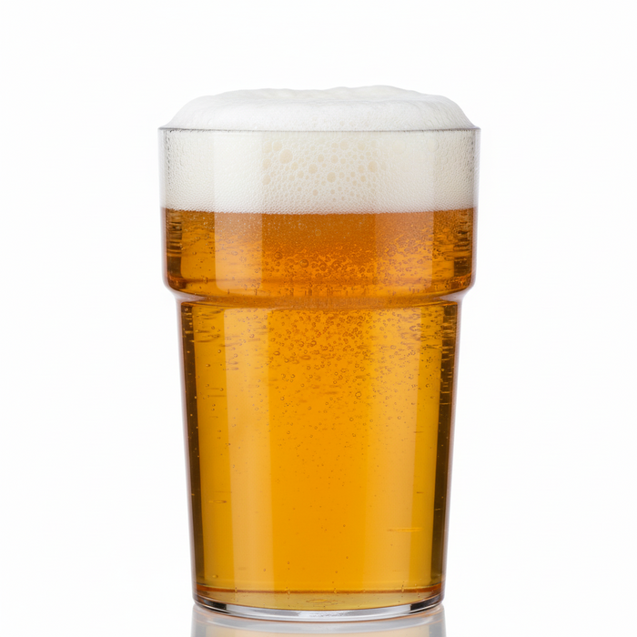 Clear Reusable Plastic Stacking Half Pint Glass 284ml - Crystal Polystyrene UKCA Stamped to Rim