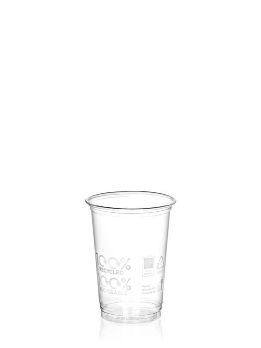 Clear 100% Recycled Plastic Half Pint Glass 284ml - RPET CE Stamped to Rim